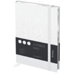 Подарочный набор:  Шариковая ручка Parker Jotter Essential, St. Steel СT и Ежедневник недатированный серебряный срез, белый. 3