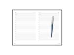 Подарочный набор: Шариковая ручка Parker Jotter Essential, Waterloo Blue CT и Ежедневник недатированный серебристый 7