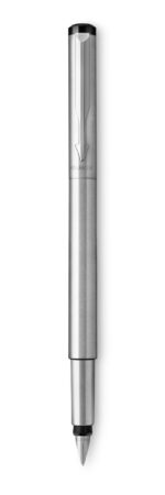 Перьевая ручка Parker Vector F03, цвет: Steel, перо: F, цвет чернил: blue, в подарочной упаковке