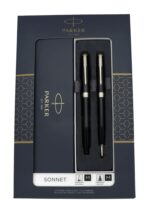 Набор из двух ручек  Parker SONNET BLACK CT ручка роллер и шариковая ручка 2