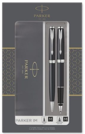 Перьевая ручка Parker Sonnet Premium  GREY GT, перо 18K, перо: F, цвет чернил black, в подарочной упаковке