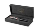 Перьевая ручка Parker Sonnet Premium  GREY GT, перо 18K, перо: F, цвет чернил black, в подарочной упаковке 2