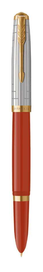 Перьевая ручка Parker 51 Premium Red GT, перо:M/F чернила:Black,Blue, в подарочной упаковке.