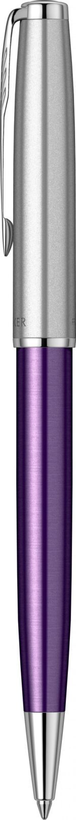 Шариковая ручка Parker Sonnet Essentials Violet SB Steel CT, цвет чернил black, перо: M, в подарочной упаковке. 3