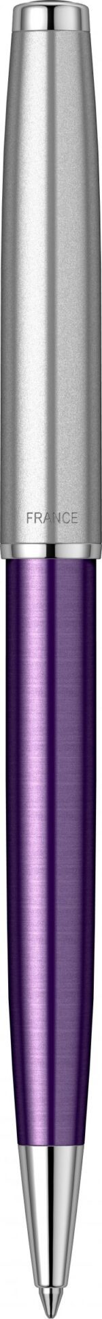 Шариковая ручка Parker Sonnet Essentials Violet SB Steel CT, цвет чернил black, перо: M, в подарочной упаковке. 4