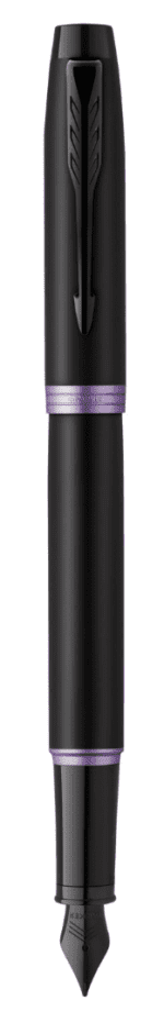 Перьевая ручка Parker IM Vibrant Rings Flame Amethyst Purple, перо:F/M, цвет чернил: blue, в подарочной упаковке.