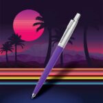Набор ручек Parker Jotter Originals 80s Retrowave Vermilion Red/Indigo Purple M, в блистере 3