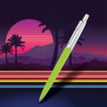 Набор ручек Parker Jotter Originals 80s Retrowave, Caribbean Blue/Apple Green M, в блистере 3