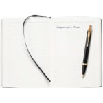 Подарочный набор: Шариковая ручка Parker IM Metal Black GT и Ежедневник недатированный, черный. 6