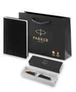 Подарочный набор: Ежедневник недатированная и Ручка роллер Parker IM Premium Core Black GT