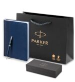 Подарочный набор: Шариковая ручка Sonnet Blue Lacquer CT и Ежедневник недатированный синий